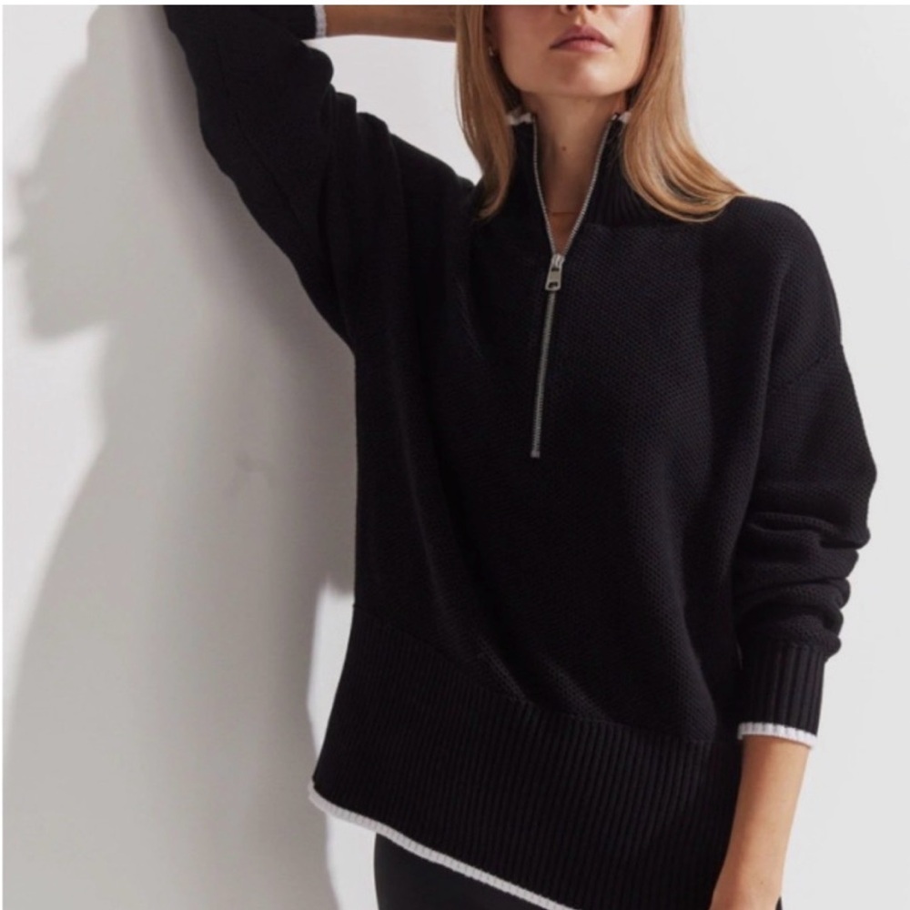 Varley Black Half-Zip Women's Sweater